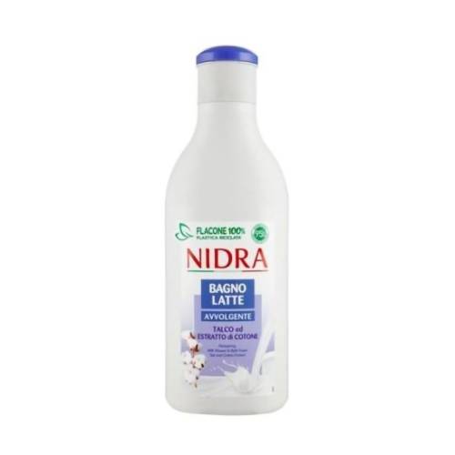Gel de dus si spuma de baie cu talc & flori de bumbac, 750ml, Nidra