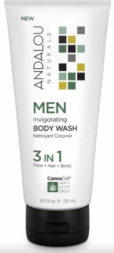 Gel de dus 3 in 1, MEN Invigorating Body Wash, 251ml - Secom - Andalou