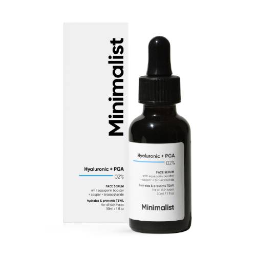 Ser hidratant cu 2% Acid Hialuronic si Poliglutamatic, 30ml, Minimalist