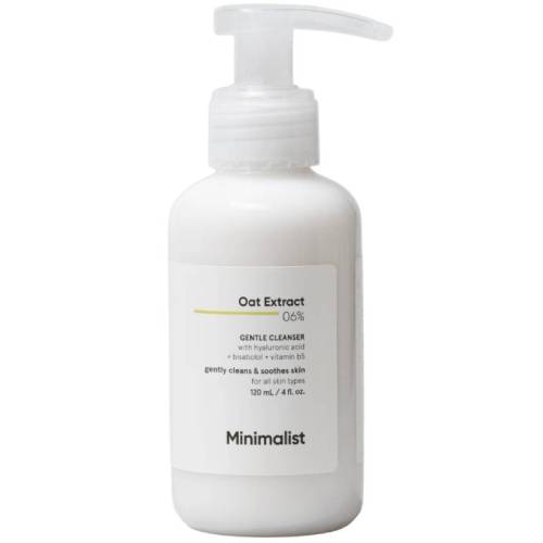 Gel-crema demachiant bland cu 6% extract de ovaz, 120ml, Minimalist