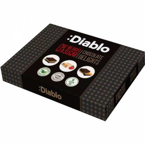 Cutie cu ciocolata fara zahar cu stevia, 115g Diablo