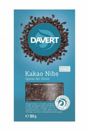 Miez din boabe de cacao, eco-bio, 180g - DAVERT