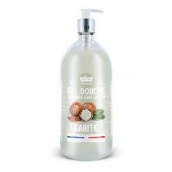 Gel de dus Karite Surgras fara sapun, 1l, Les Petites Bains de Provence