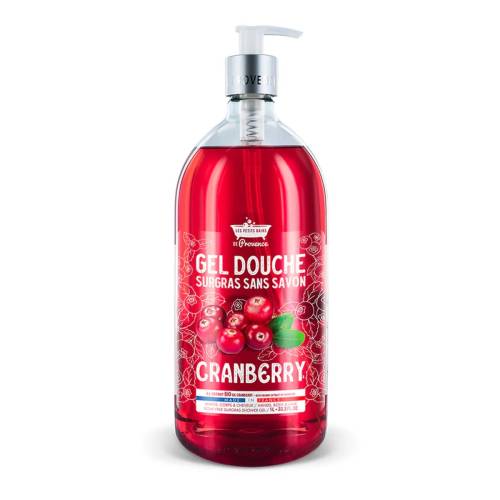 Gel de dus cu Merisoare Surgras fara sapun, 1l, Les Petites Bains de Provence