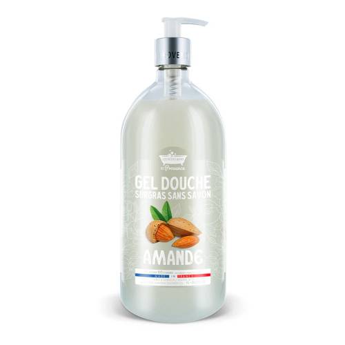 Gel de dus cu Migdale Surgras fara sapun, 1l, Les Petites Bains de Provence