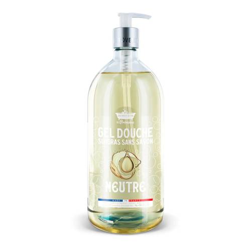 Gel de dus neutru Surgras fara sapun, 1l, Les Petites Bains de Provence