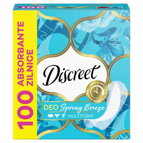 Absorbante zilnice Multiform Deo Spring Breeze, 100 bucati, Discreet