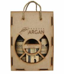 Set cadou cutie lemn Sampon + Balsam + Sapun cu ulei de argan, Argana