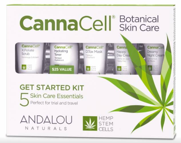 Set cadou, 5 produse esentiale pentru ritualul zilnic de ingrijire a tenului cu celule stem din canepa - Secom - Andalou