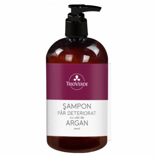 Sampon pentru par deteriorat cu ulei de argan, 250ml - Trio Verde