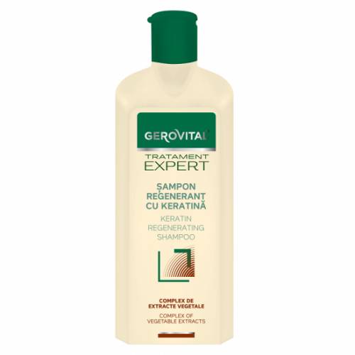 Sampon regenerant cu keratina, 250ml - Gerovital Tratament Expert