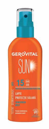 Lapte protectie solara SPF 15 150ml - Gerovital Sun