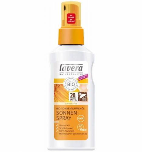 Crema - Spray de protectie solara cu ulei de floarea soarelui - eco-bio 125ml - Lavera