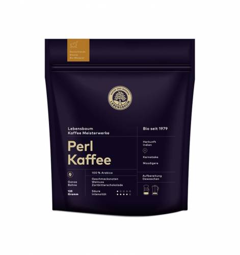 Cafea boabe Perl Kaffee, eco-bio, 125g - Lebensbaum