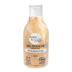 Gel de dus cu piersici si mango, eco-bio, 300ml - Born to Bio