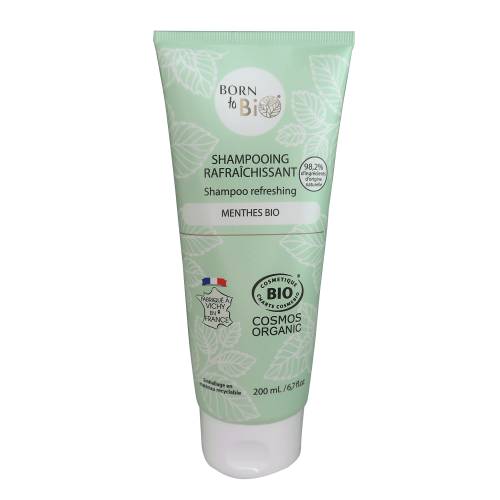 Sampon revigorant cu menta, eco-bio, 200ml - Born to Bio