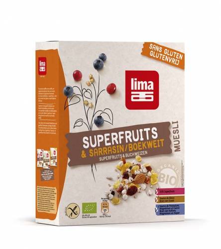 Muesli cu superfructe si hrisca bio, fara gluten 250g - Lima