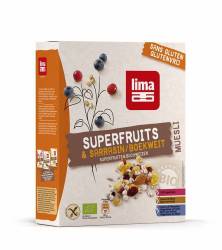 Muesli cu superfructe si hrisca bio, fara gluten 250g - Lima