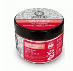 Exfoliant hranitor pentru corp cu Zmeura de Tundra si Iasomie din Kerala, 300ml - Iceveda