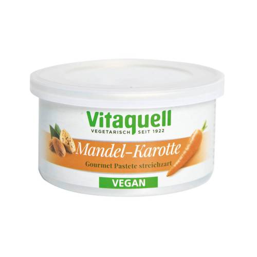 Crema tartinabila cu morcovi si migdale, eco-bio, 125 g, Vitaquell