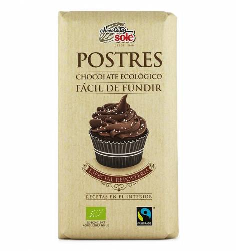 Ciocolata neagra fondant minim 58% cacao eco-bio, 200g Sole Chocolates