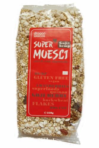Supermuesli cu goji si canepa 250g - fara gluten - eco-bio - Dragon Superfoods
