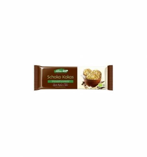 Fursecuri din nuca de cocos si ciocolata (continut de cacao 70%) - eco-bio 110g - Allos