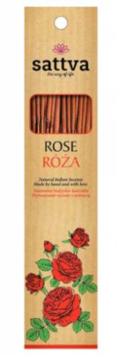 Betisoare parfumate naturale cu Trandafir, 15buc - Sattva Ayurveda