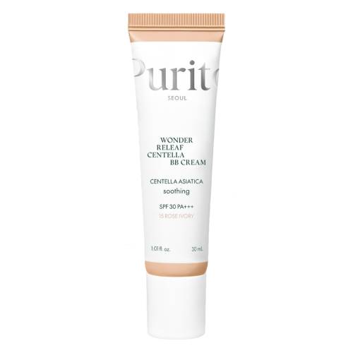 Crema BB multifunctionala cu SPF 30 PA+++, 15 Rose Ivory, Wonder Releaf Centella, 30 ml, Purito