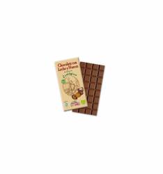 CIOCOLATA BIO CU LAPTE SI NUCI 100g - Sole