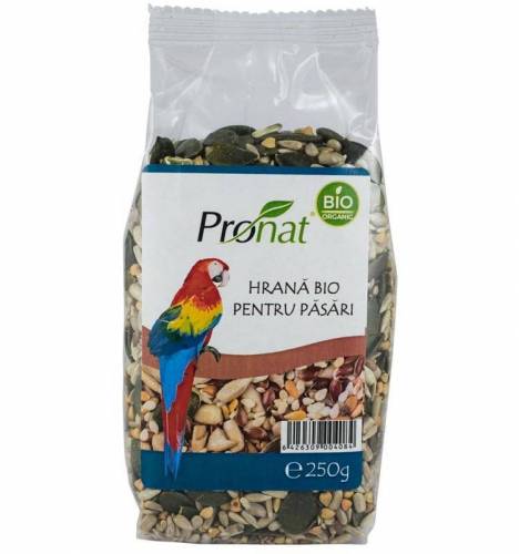 Amestec de seminte bio pentru pasari, 250g - Pronat
