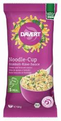 Noodle cup cu branza si broccoli, eco-bio, 64g - Davert