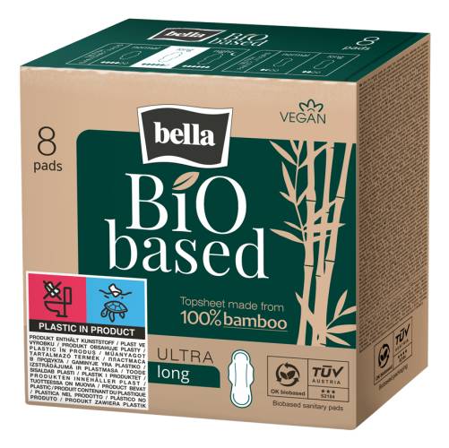 Absorbante Bio Based Long, 8 bucati, Bella
