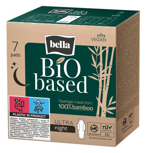 Absorbante Bio Based Night, 7 bucati, Bella