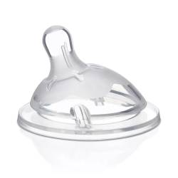 Tetina din silicon cu flux mediu Natural Feeling 2luni+, 1 bucata, Chicco