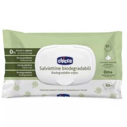 Servetele umede biodegradabile fara alcool si sapun 0 luni+, 60 bucati, Chicco