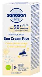 Crema de fata pentru copii SPF50+, 30ml, Sanosan