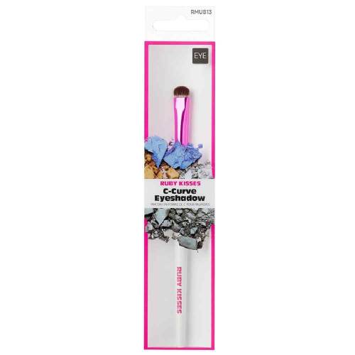 Pensula curbata de machiaj pentru fard de ochi C-Curve Ruby Kisses, 1 bucata, Kiss