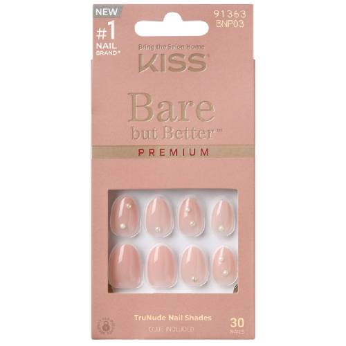 Unghii false Bare But Better Premium Nails Slay, 30 bucati, Kiss
