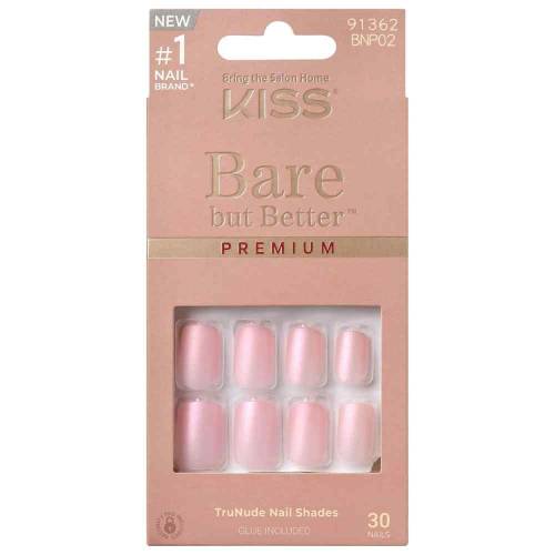 Unghii false Bare But Better Premium Nails Spicy, 30 bucati, Kiss