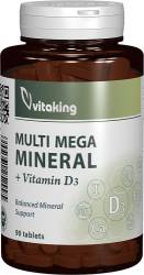 Complex multimineral cu vitamina D, 90 comprimate, Vitaking