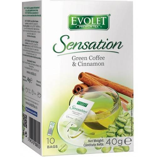 Cafea verde cu scortisoara Evolet 10dz - Vedda