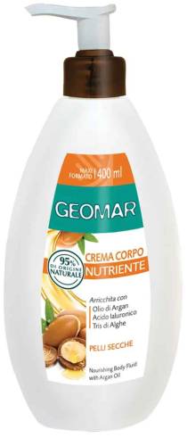 Crema de corp cu ulei de argan pentru pielea uscata, 400ml, Geomar