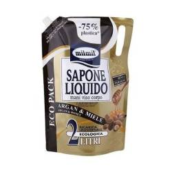 Sapun lichid rezerva Argan & Miere, 2000ml, Mil Mil