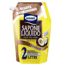 Sapun lichid rezerva Cocos & Vanilie, 2000ml, Mil Mil