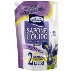 Sapun lichid rezerva Talc & Iris, 2000ml, Mil Mil