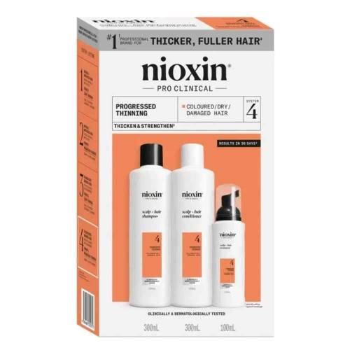 Set anti-cadere pentru par vopsit stadiu avansat Pro Clinical System 4 XL, Nioxin