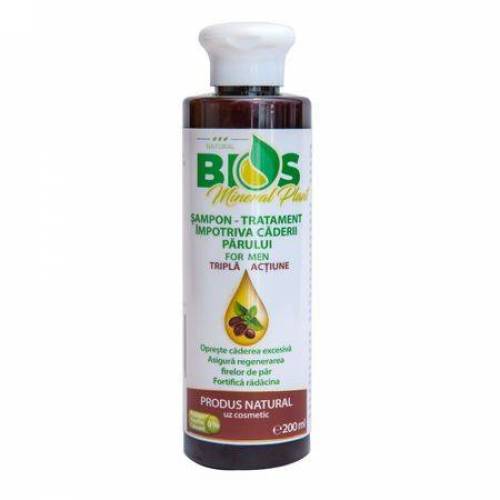 SAMPON - TRATAMENT BARBATI - impotriva caderii PARULUI – 200ml - Bios Mineral Plant
