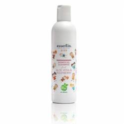Gel de dus si sampon pentru copii 2 in 1 Aloe Vera si Zmeura 250ml - Essentiq