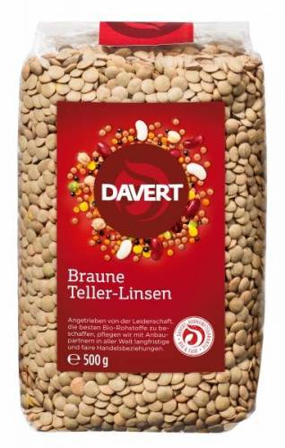 Linte maro, eco-bio, 500g - DAVERT